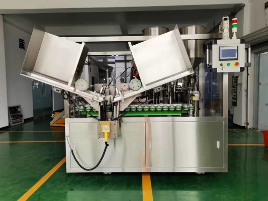 自動化粧クリーム詰め機 チューブ詰めと密封機