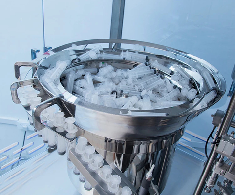 ゲルとクリームのための自動使い捨てプラスチック注射器の充填と蓋の機械